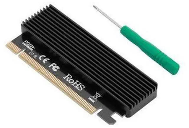 Alt view image 2 of 5 - SIIG Full Speed M.2 M Key Nvme SSD to PCIe Adapter, PCI Express X16 Card with Heatsink, Supports Windows 7/8/ 10, Supports 2230, 2242, 2260, 2280 Form Factor M.2 SSDS