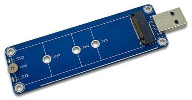 Main image of M.2 NVME to USB 3.0 Riser Board Converter Adapter USB 3.0 to M-Key NVME USB3.2 Adapter for 2230 2240 2260 2280 M2 SSD-AB01