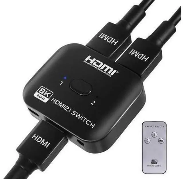 Main image of 8K HDMI Switch Splitter 2 in 1 Out, Bi-Directional Switcher Support 48Gbps 4K@120Hz 8K@60Hz 4K@144Hz for PS5/PS4,HDTV,Xbox,Fire Stick