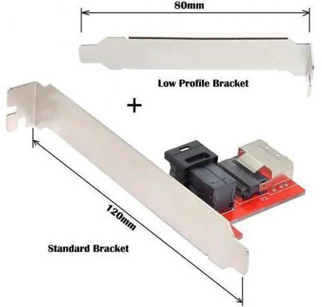 Alt view image 7 of 7 - PCI-Express 4.0 Mini SAS SFF-8087 to SAS HD SFF-8643 PCBA Female Adapter With Bracket
