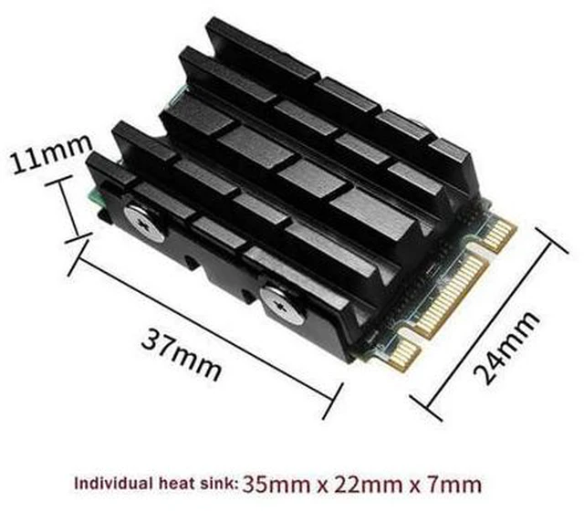 Main image of 2X M.2 2242 Solid State Drive Radiator SSD Cooling Heatsink Nvme2242 Solid State Drive SSD Heat Sink Cooling Vest