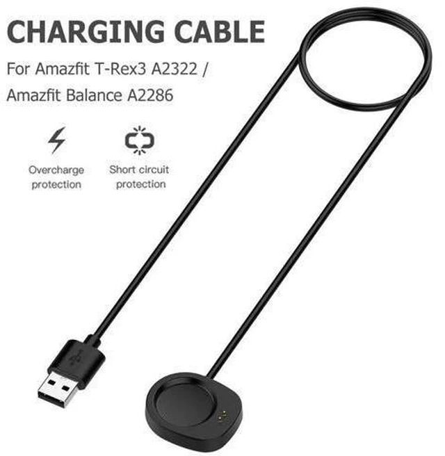 Alt view image 3 of 4 - 1 M USB Charging Cable Magnetic Charger Cable Charging Cord Fast Charging Cable for Amazfit T-Rex3 A2322 /Amazfit Balance A2286