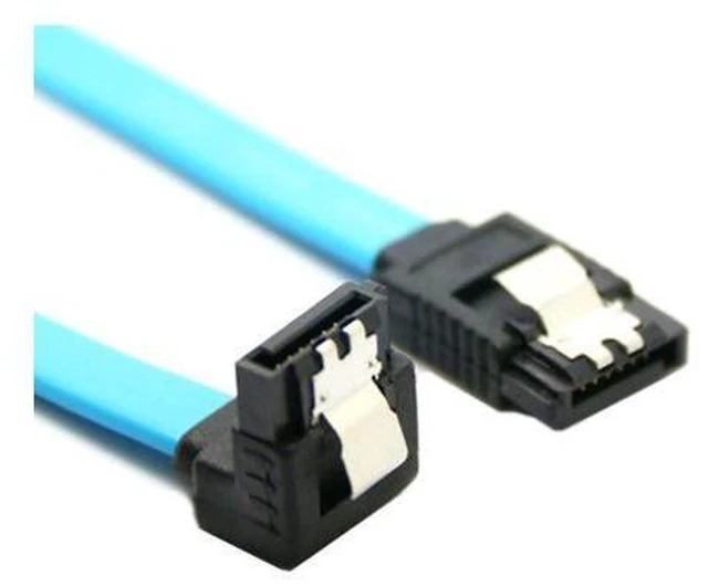Alt view image 5 of 5 - Speed Straight Right Angle 6Gbps SATA 3.0 Cable 6GB/s SATA III SATA 3 Cable Flat Data Cord for HDD SSD
