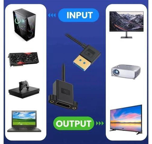 Alt view image 6 of 7 - Right Angled DisplayPort 1.4 Ultrafine DP Male to Female Extension Cable 8K 60hz 4K 144hz for Graphics Card Desktop Laptop Monitor 30cm