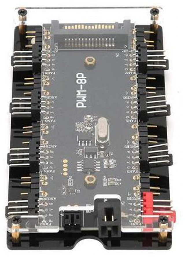 Main image of Case Fan Controller Hub, Wireless Remote RGB Synchronization Function Stable Case Fan Hub, Home Repairing for Computer Cooling Fan DIY Computer