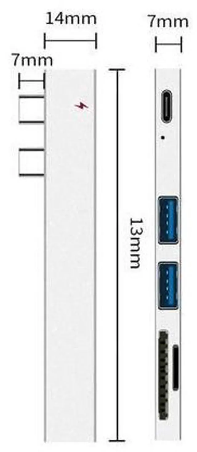 Alt view image 2 of 5 - Peripherals Usb C Hub Dual Type C Adapter Dock With Usb Pd Charger Sd/tf Slot For Pc #20