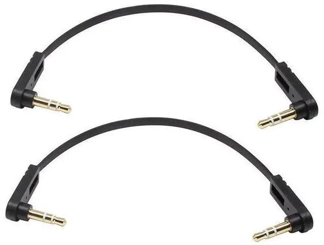 Alt view image 3 of 5 - 3.5mm Audio Cable, Right Angle Gold Plated 3.5mm Auxiliary Audio Stereo Male to Male Cable(0.5 Feet)