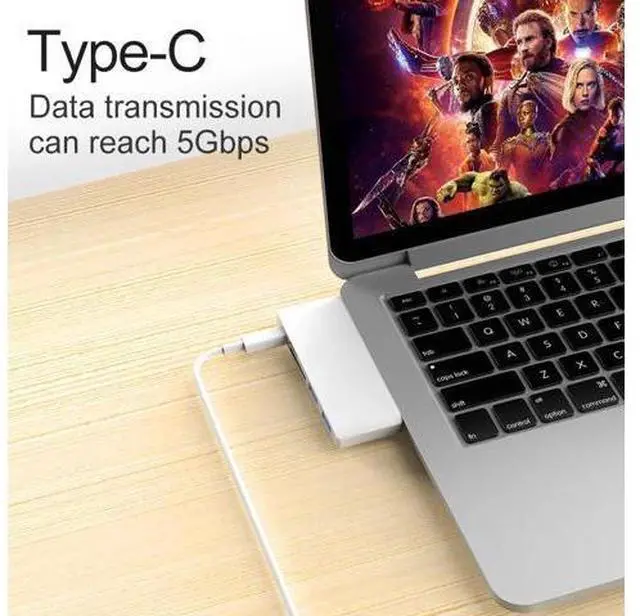 Alt view image 5 of 5 - USB 3.0 USB Type C With TF SD Reader Slot For MacBook Air 2020 Mac Book Pro IPAD Pro 2018 USB C Dock