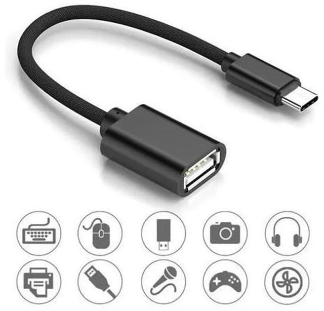 Main image of 1pc Type-c Micro USB Male To Female Converter Cable For OTG Cable Adapter Laptop Connect Accessories Durality