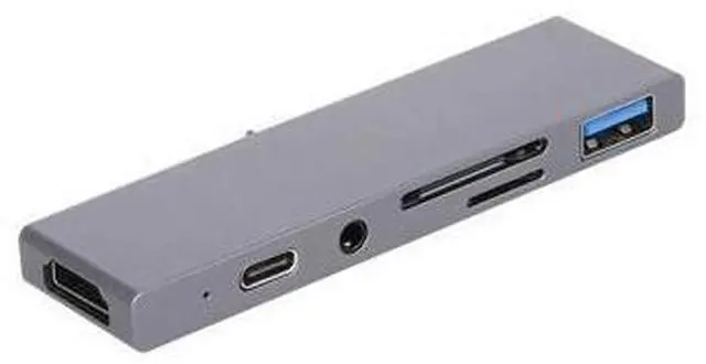 Alt view image 2 of 4 - to USB 3.0 SD/Micro SD 3.5mm Jack HD 6 in1 USB-C HUB Laptop PC Adapter Converter Suitable for iPad Pro2018/2020