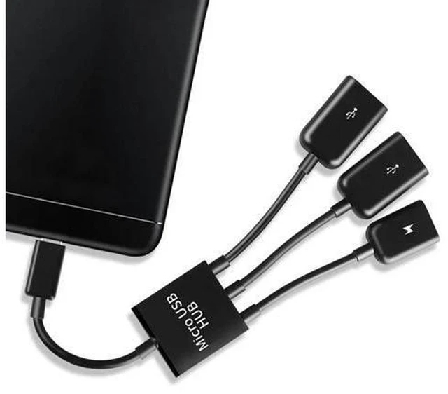 Alt view image 3 of 5 - 3 in 1 Micro USB OTG Cable Transfer Micro USB Male to Female Adapter Game Mouse Keyboard Adapter Cable For