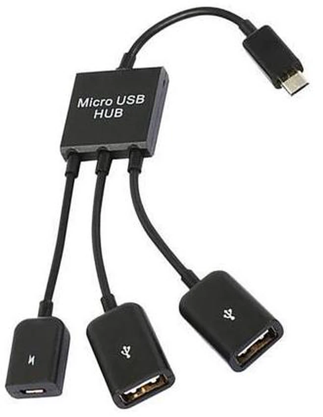 Alt view image 2 of 5 - 3 in 1 Micro USB OTG Cable Transfer Micro USB Male to Female Adapter Game Mouse Keyboard Adapter Cable For