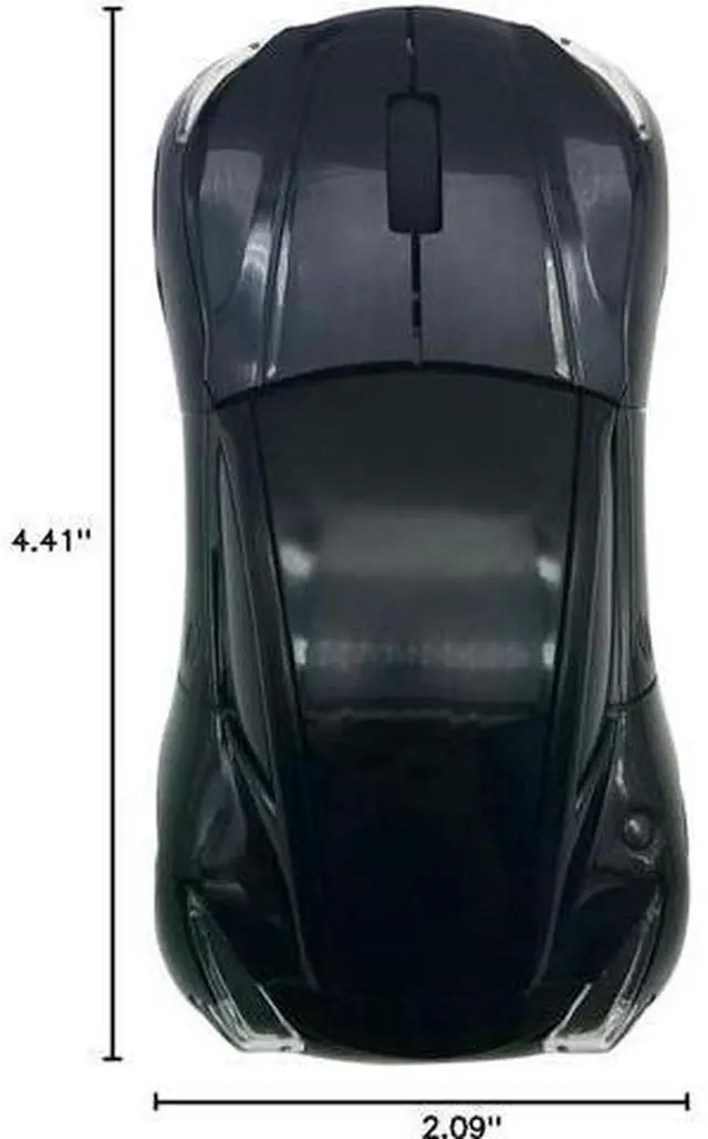 Alt view image 7 of 7 - Wireless Car Mouse 2.4Ghz 3D DPI 1600 Cool Sport USB Gaming Mouse Mice for PC Computer Laptop Notebook Black