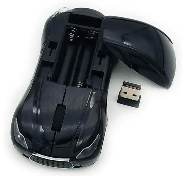 Alt view image 3 of 7 - Wireless Car Mouse 2.4Ghz 3D DPI 1600 Cool Sport USB Gaming Mouse Mice for PC Computer Laptop Notebook Black