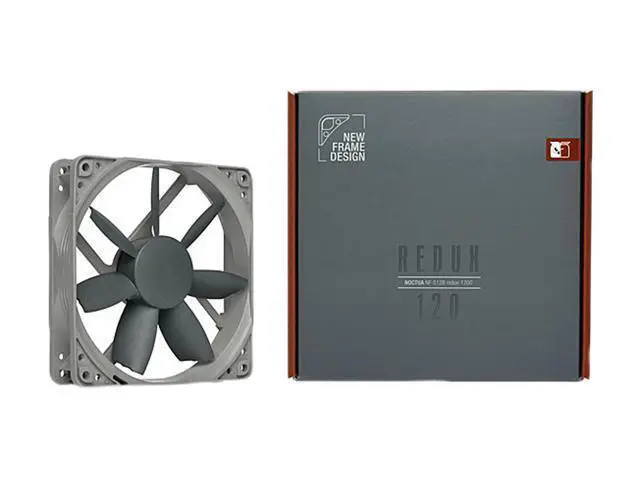Alt view image 4 of 7 - Noctua NF-S12B redux-1200, High Performance Cooling Fan, 3-Pin, 1200 RPM (120mm, Grey)