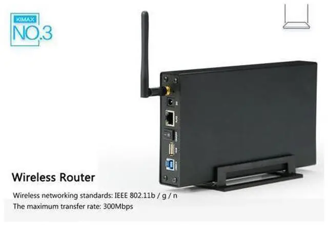 Alt view image 6 of 7 - Blueendless Rj45 External Hard Drive Case Nas Wifi Antenna Wireless Wifi Sata Usb 3.0 Wifi Hdd Interface Aluminum Hdd Box Hdd 3.5 Hdd Caddy(Us Plug) - OEM