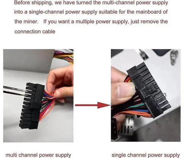 Alt view image 7 of 7 - 1000W Mining Power Supply for 8 GPUs ETH Rig Ethereum Miner with Auto-Thermally Controlled Fan, Mining Rig PSU ATX PC Power Supply Designed 110V PSU