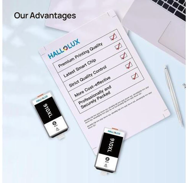 Alt view image 4 of 4 - 910XL Ink Cartridges Printer 910 XL 910XL Ink Cartridges Compatible with Officejet Pro 8025e 8028e 8035e 8028 8025 Printer (2 Black 910XL Ink Cartridges)