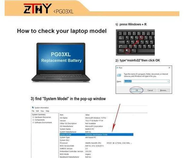 Alt view image 2 of 7 - ZTHY 65Wh PG03XL Laptop Battery for HP Spectre X360 15-AP0000 15T-AP000 Series 15-AP011DX 15-AP001NF 15-AP002NG 831758-005 831532-421 831532-422 L48430-2C1 PG03064XL 11.55V 3Cell