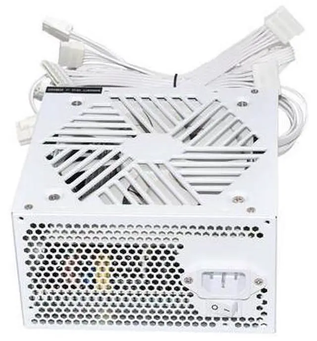 Alt view image 4 of 7 - New White PC PSU 20+4Pin 12V ATX 650W 110-264V Professional E-Sports Video Game Computer Power Supply 12cm Fan