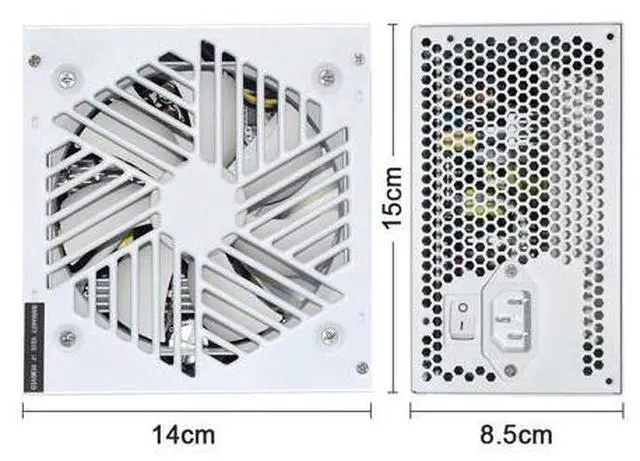 Alt view image 6 of 7 - New White PC PSU 20+4Pin 12V ATX 650W 110-264V Professional E-Sports Video Game Computer Power Supply 12cm Fan