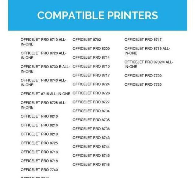 Alt view image 2 of 7 - LD Products Compatible Replacements 952xl Ink Cartridges Combo Pack 952 XL High Yield (2 Black, 1 Cyan, 1 Magenta, 1 Yellow, 5-Pack) for OfficeJet Pro 7720 7740 8210 8710 8715 8720 8740 8747