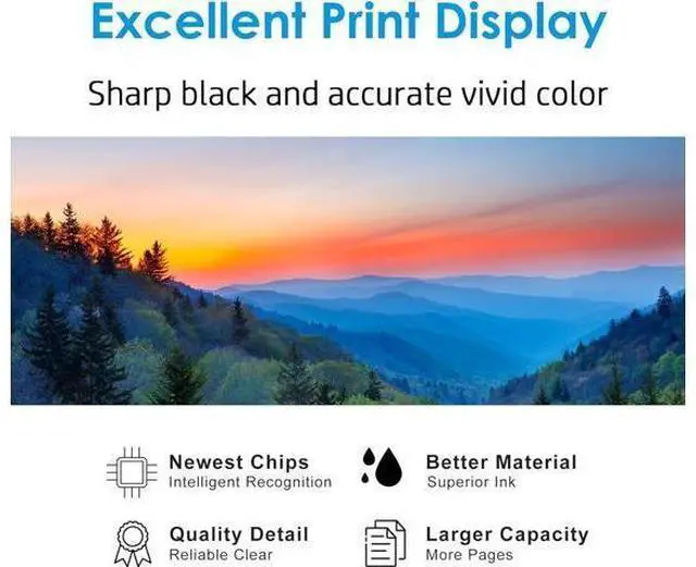Alt view image 5 of 7 - Jeostarky Compatible for 61XL Ink Cartridge Combo Pack Replacement Ink 61 XL to Use with Envy 4500 5530 Deskjet 1000 1010 2540 2541 Officejet 4630 4635 Series Printer(2Pack Ink 61XL Combo Pack)