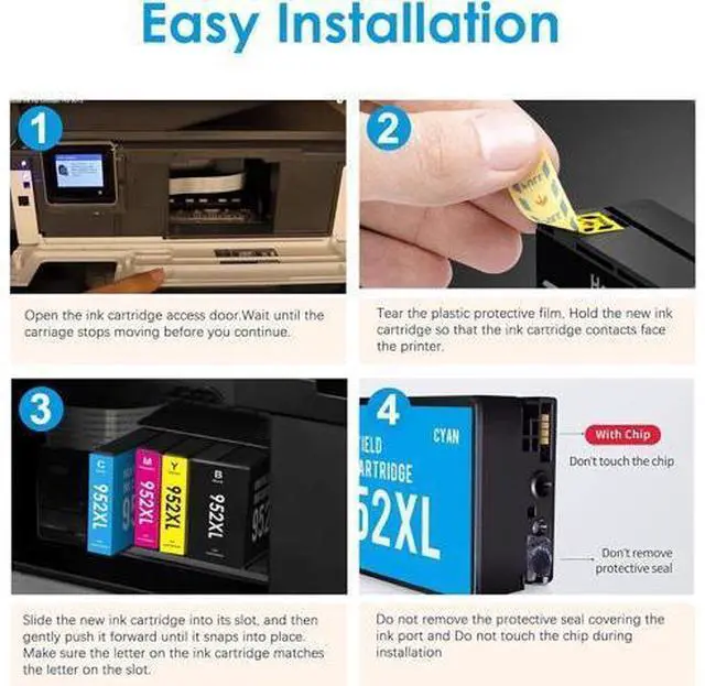 Alt view image 6 of 7 - Jeostarky Compatible for 61XL Ink Cartridge Combo Pack Replacement Ink 61 XL to Use with Envy 4500 5530 Deskjet 1000 1010 2540 2541 Officejet 4630 4635 Series Printer(2Pack Ink 61XL Combo Pack)