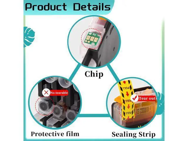 Alt view image 4 of 7 - LC563 Ink Cartridge for Brother High Yield Replacement Pack,Compatible for MFC-J2310 MFC-J2510 MFC-J3520 MFC-J3720 Printer 2 Set