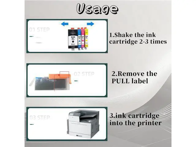 Alt view image 6 of 7 - 920xl Ink Cartridge High Yield Compatible for Officejet 6000 6500 6500 Wireless 6500A 7000 7500 7500A Printer 2 Set