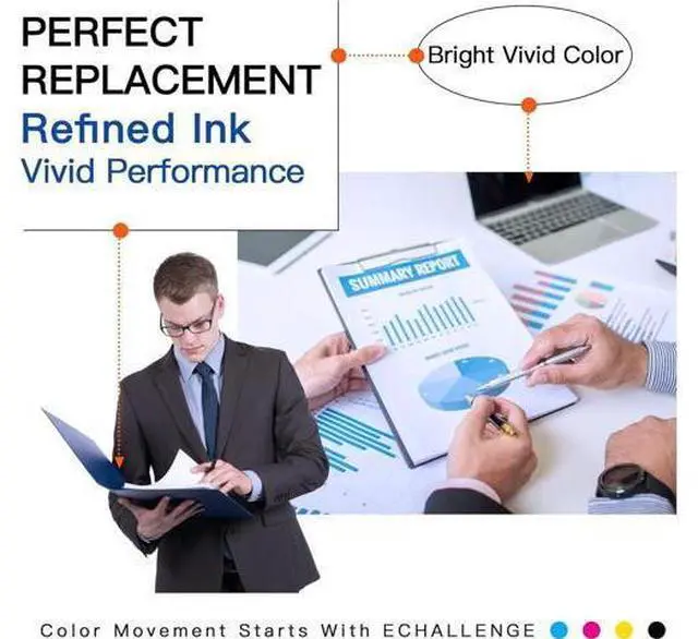 Alt view image 4 of 4 - 127 127XL T127 Ink Cartridges 4-Pack Black & Color Combo High Capacity Remanufactured Replacement 127 T127 use with Workforce 545 645 WF-3540 WF-3520 WF-7010 NX530 NX625 Printer