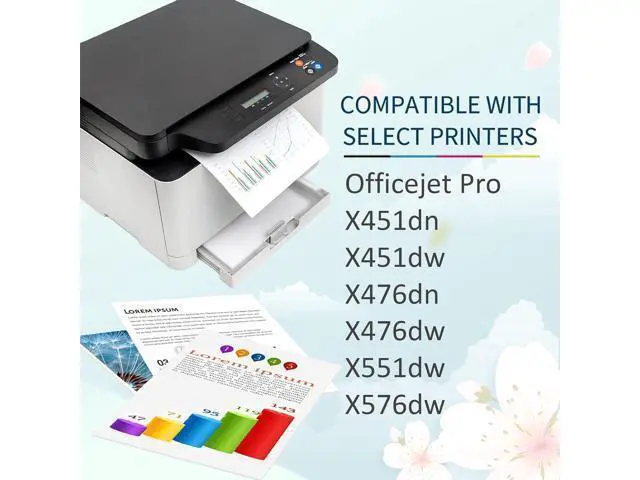 Alt view image 2 of 7 - Compatible 970XL 971XL Ink Cartridges Replacement 970 971 970XL 971XL with Officejet Pro X451dn X451dw X476dn X476dw X551dw X576dw Printer Magenta Ink