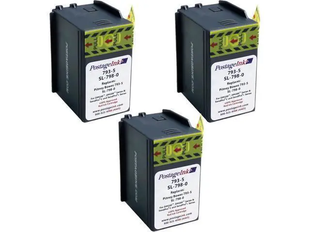 Alt view image 6 of 7 - 793-5 / SL-798-0 Ink Cartridge Replacement for use with P700, DM100i, DM125i, DM150i, DM175i, DM200L, DM225, Pack of 3