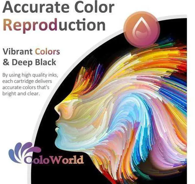 Alt view image 5 of 7 - ColoWorld 62XL Color Ink Cartridges 62 Color Ink Cartridges, Compatible for Envy 7640 5660 5540 5661 5642 5640 5640 5663 5544 5542 5549 for OfficeJet 5740 250 5745 5746 200 Printer, 2 Pack