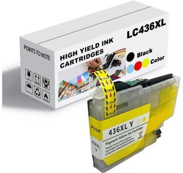 Main image of Ink Cartridge for Brother LC436BK LC436C LC436M LC436Y High Yield,Compatible for Brother J4340DW J4440DW J4540DW J5855DW J5955DW J6555DW J6955DW J6957DW Printer Yellow