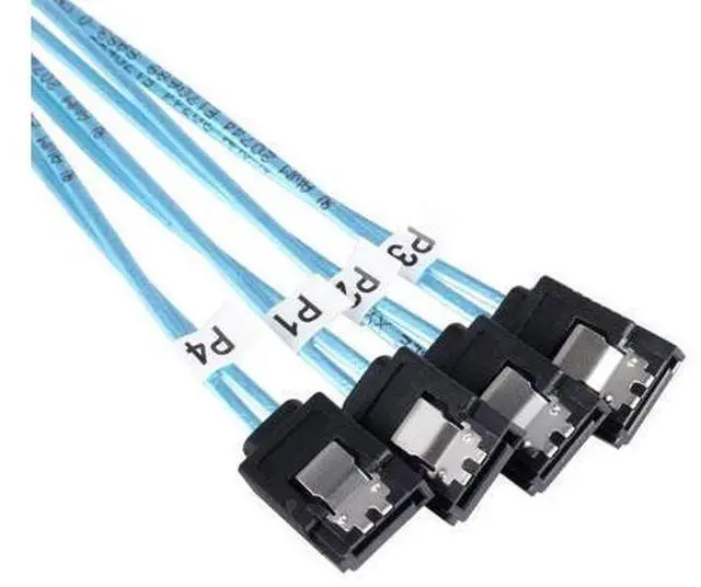 Alt view image 3 of 6 - SAS SATA Cable Mini-SAS SFF-8087 To 4 SATA Cable Mini SAS 4i SFF8087 36P To 4 SATA 7P Cable 12Gbps 50cm Hard Drive Data