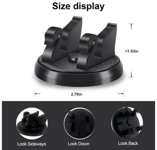 Alt view image 2 of 7 - SOEWIOU Dashboard Phone Holder for Car Vertical Horizontal 360 Rotate,Cell Phone Holder for Car Compatible with i-Phone Samsung Android Smartphones GPS Devices for Various Dashboards(1PC,Black)
