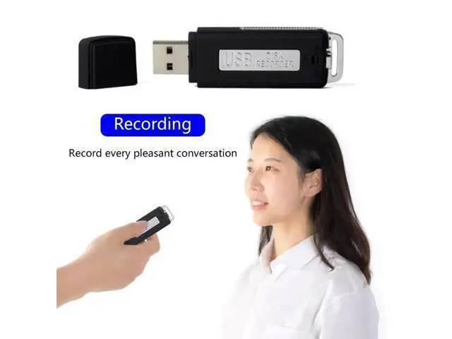 Alt view image 3 of 6 - 16/8/4GB Voice Activated Recorders Continuous Recording Time Digital Audio Voice Recorder Portable Mini USB Flash Drive (4GB)