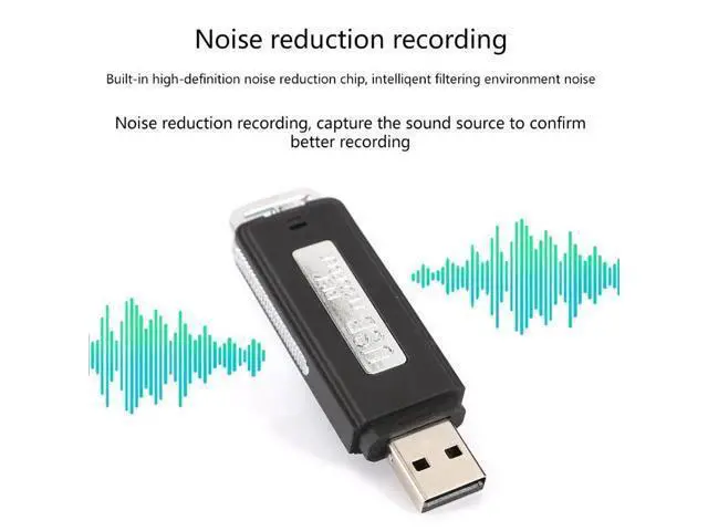 Alt view image 5 of 6 - 16/8/4GB Voice Activated Recorders Continuous Recording Time Digital Audio Voice Recorder Portable Mini USB Flash Drive (4GB)