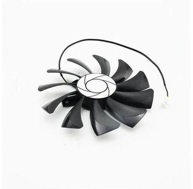 Alt view image 4 of 4 - Graphics Card Fan 12V 0.57A 2Pin 85mm for MSI RX560 GTX1050/1050ti AERO ITX GPU Cooling Fan Cooler HA9010H12F-Z