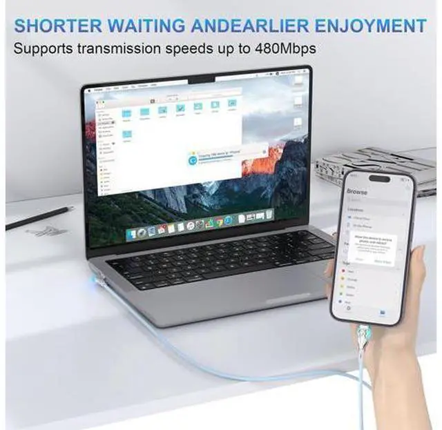 Alt view image 3 of 7 - Bidirectional 90 Degree iPhone Charging Cable 6FT Left&Right Angle USB to Lightning Cable High Speed Data Sync Lightning Charger Cord for iPhone 14/13/12/11/Pro/Max/XS/MAX/XR/XS/X/8/7/Plus/6S