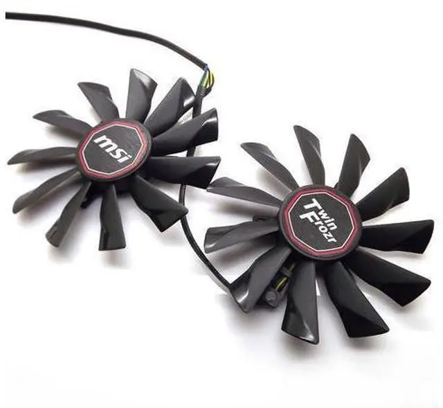 Alt view image 2 of 3 - 2pcs/lot PLD10010S12HH DC12V 0.40A 95mm 4Pin VGA Fan For MSI R7-260X R9-290X R9-280X R9-270X Graphics Card Fan