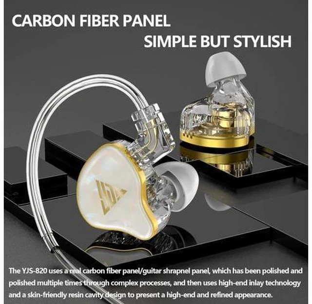Alt view image 3 of 7 - in Ear Monitor HiFi Headphones with Dual Magnetic Dynamic Driver Hybrid Banlance Armature with Dynamic in Ear Headphones IEM Earphones Gaming Earbuds (Without mic)