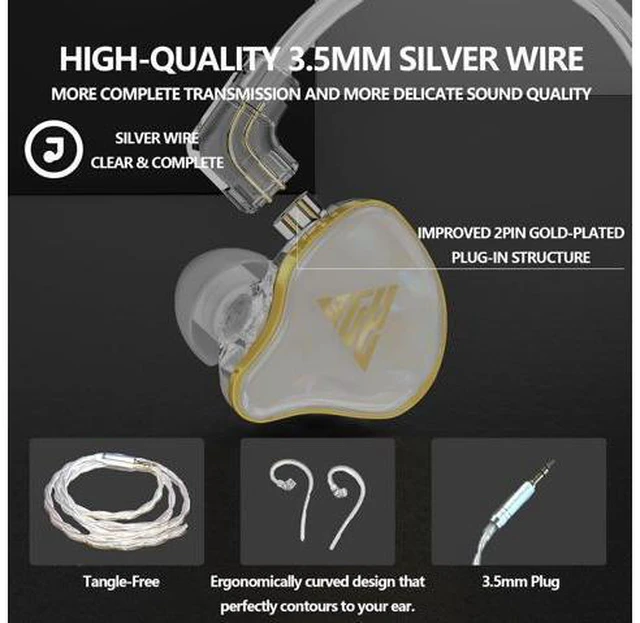 Alt view image 4 of 7 - in Ear Monitor HiFi Headphones with Dual Magnetic Dynamic Driver Hybrid Banlance Armature with Dynamic in Ear Headphones IEM Earphones Gaming Earbuds (Without mic)