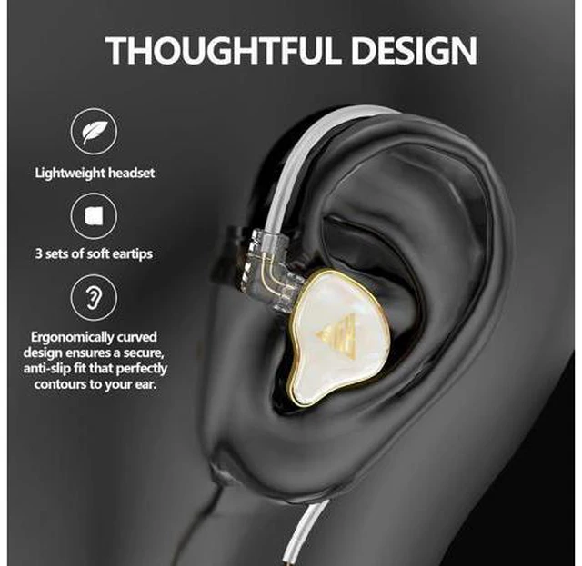 Alt view image 5 of 7 - in Ear Monitor HiFi Headphones with Dual Magnetic Dynamic Driver Hybrid Banlance Armature with Dynamic in Ear Headphones IEM Earphones Gaming Earbuds (Without mic)