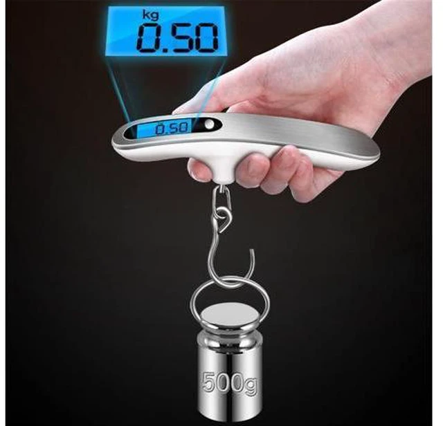 Alt view image 2 of 7 - SOEWIOU Luggage Scale 50kg/110lb High Precision Portable Digital LCD Display Scale Household Aircraft Outdoor Fishing Scale Weight Balance Suitcase Travel Bag Hanging Steelyard Scale Tool with Hook