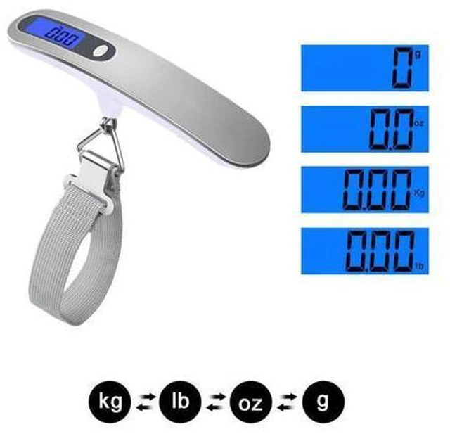 Alt view image 3 of 7 - SOEWIOU Luggage Scale 50kg/110lb High Precision Portable Digital LCD Display Scale Household Aircraft Outdoor Fishing Scale Weight Balance Suitcase Travel Bag Hanging Steelyard Scale Tool with Hook