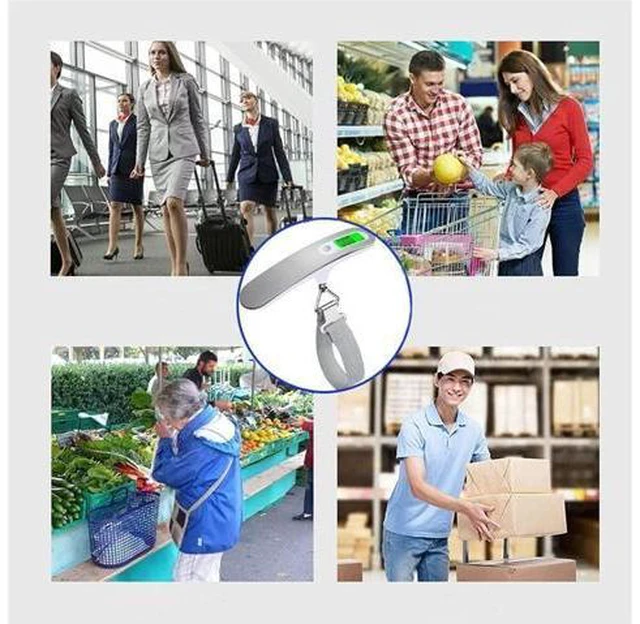 Alt view image 7 of 7 - SOEWIOU Luggage Scale 50kg/110lb High Precision Portable Digital LCD Display Scale Household Aircraft Outdoor Fishing Scale Weight Balance Suitcase Travel Bag Hanging Steelyard Scale Tool with Hook