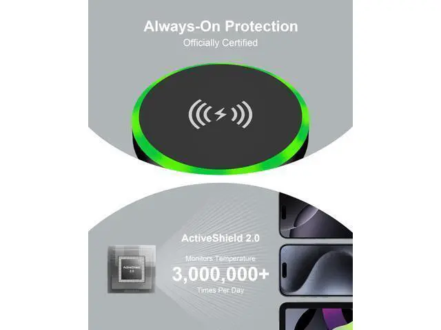 Alt view image 5 of 7 - MagSafe Wireless Charger 15W Fast Charging Pad for Galaxy S25 Ultra S24 Magnetic Charger Finger Holder Stand for iPhone 17 17Pro 17 Air 16e 16 Pro Max 15 Android Pixel 10 Pro