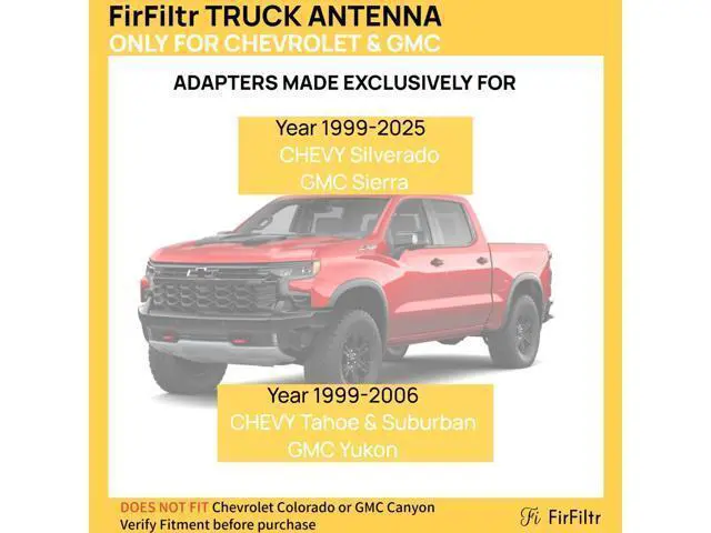 Alt view image 2 of 5 - Carbon Fiber Truck Antenna for Chevy Silverado 1500 2500 3500 & GMC Sierra 1999-2025,Chevy Silverado Antenna Truck Accessories,Short Car Video Antennas (5.5''-Black Carbon Fiber 50 Cal Bullet)